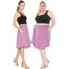 imageSTRETCH IS COMFORT Womens and Plus Size Scoop Hem Flare Mid Length Skirt with Pockets  S5XLilac