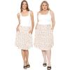 imageSTRETCH IS COMFORT Womens and Plus Size Scoop Hem Flare Mid Length Skirt with Pockets  S5XPink Rose Vine