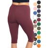 imageWomens Knee Length Leggings Burgundy 5X
