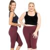 imageWomens Knee Length Leggings Burgundy 5X