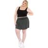 imageWomens Modal Ruffle Waist Skater Skirt Charcoal Gray XLarge