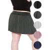 imageWomens Modal Ruffle Waist Skater Skirt Charcoal Gray XLarge
