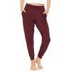 imageSTRETCH IS COMFORT Womens Cuffed Pleated Joggers Burgundy Medium