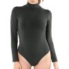 imageSTRETCH IS COMFORT Womens and Plus Oh So Soft Long Sleeve Mock Neck Bodysuit with Snap Closure
