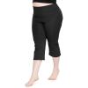 imageWomens and Plus Size Capri Yoga Pants Small  7X Black