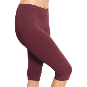 imageWomens Knee Length Leggings Burgundy 5X