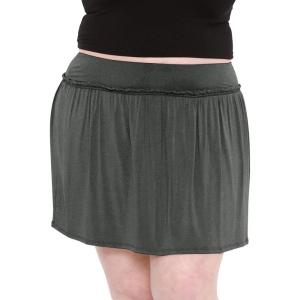 imageWomens Modal Ruffle Waist Skater Skirt Charcoal Gray XLarge