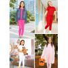 imageSTRETCH IS COMFORT Oh So Soft Youth Girls Long or Short Sleeve Crew and Leggings Set Includes Top and BottomBlack
