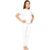 imageSTRETCH IS COMFORT Oh So Soft Youth Girls Long or Short Sleeve Crew and Leggings Set Includes Top and BottomWhite