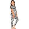 imageSTRETCH IS COMFORT Oh So Soft Youth Girls Long or Short Sleeve Crew and Leggings Set Includes Top and BottomZebra