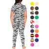 imageSTRETCH IS COMFORT Oh So Soft Youth Girls Long or Short Sleeve Crew and Leggings Set Includes Top and BottomZebra