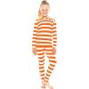 imageSTRETCH IS COMFORT Oh So Soft Youth Girls Prints LeggingsOrange White Stripes