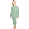 imageSTRETCH IS COMFORT Oh So Soft Youth Girls Long or Short Sleeve Crew and Leggings Set Includes Top and BottomSage Green