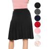 imageSTRETCH IS COMFORT Womens and Plus ALine Knee Length Skirt wBuiltin Shorts  Soft Lightweight Modest Fit  S5XBlack