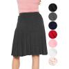 imageSTRETCH IS COMFORT Womens and Plus ALine Knee Length Skirt wBuiltin Shorts  Soft Lightweight Modest Fit  S5XCharcoal Gray