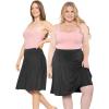 imageSTRETCH IS COMFORT Womens and Plus ALine Knee Length Skirt wBuiltin Shorts  Soft Lightweight Modest Fit  S5XCharcoal Gray