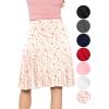 imageSTRETCH IS COMFORT Womens and Plus ALine Knee Length Skirt wBuiltin Shorts  Soft Lightweight Modest Fit  S5XPink Rose Vine
