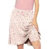 imageSTRETCH IS COMFORT Womens and Plus ALine Knee Length Skirt wBuiltin Shorts  Soft Lightweight Modest Fit  S5XPink Rose Vine