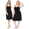 imageSTRETCH IS COMFORT Womens and Plus Rayon Tank Midi Dress  Soft Knit Camisole  Flowy Lightweight Fit  Sizes S5XBlack