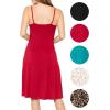 imageSTRETCH IS COMFORT Womens and Plus Rayon Tank Midi Dress  Soft Knit Camisole  Flowy Lightweight Fit  Sizes S5XRed