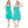 imageSTRETCH IS COMFORT Womens and Plus Rayon Tank Midi Dress  Soft Knit Camisole  Flowy Lightweight Fit  Sizes S5XTurquoise