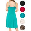 imageSTRETCH IS COMFORT Womens and Plus Rayon Tank Midi Dress  Soft Knit Camisole  Flowy Lightweight Fit  Sizes S5XTurquoise