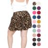 imageSTRETCH IS COMFORT Womens and Plus Size Flowy Wide Leg Shorts with Pockets  S5XBrown Leopard