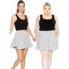 imageSTRETCH IS COMFORT Womens and Plus Size Flowy Wide Leg Shorts with Pockets  S5XHeather Gray