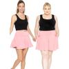 imageSTRETCH IS COMFORT Womens and Plus Size Flowy Wide Leg Shorts with Pockets  S5XLight Pink