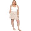 imageSTRETCH IS COMFORT Womens and Plus Size Flowy Wide Leg Shorts with Pockets  S5XPink Rose Vine