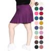 imageSTRETCH IS COMFORT Womens and Plus Size Flowy Wide Leg Shorts with Pockets  S5XPurple