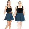 imageSTRETCH IS COMFORT Womens and Plus Size Flowy Wide Leg Shorts with Pockets  S5XTeal