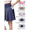 imageSTRETCH IS COMFORT Womens and Plus Ultra Flex High Waist Tennis Skirt with Pockets and Built in Shorts  XS5XLBlack