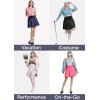 imageSTRETCH IS COMFORT Womens and Plus Ultra Flex High Waist Tennis Skirt with Pockets and Built in Shorts  XS5XLMocha