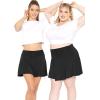 imageWomens High Waist Skater Skirt with Built in Shorts with and Without Pockets Small3XBlack