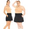 imageWomens High Waist Skater Skirt with Built in Shorts with and Without Pockets Small3XBlack