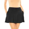 imageWomens High Waist Skater Skirt with Built in Shorts with and Without Pockets Small3XBlack