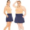 imageWomens High Waist Skater Skirt with Built in Shorts with and Without Pockets Small3XNavy Blue