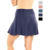 imageWomens High Waist Skater Skirt with Built in Shorts with and Without Pockets Small3XNavy Blue