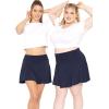 imageWomens High Waist Skater Skirt with Built in Shorts with and Without Pockets Small3XNavy Blue