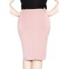imageWomens Plus Size Soft Stretch MIDI Skirt  Comfortable for Women  XLarge  6XLight Mauve