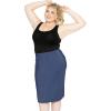imageWomens Plus Size Soft Stretch MIDI Skirt  Comfortable for Women  XLarge  6XLight Navy