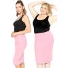 imageWomens Plus Size Soft Stretch MIDI Skirt  Comfortable for Women  XLarge  6XLight Pink