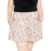 imageSTRETCH IS COMFORT Womens and Plus Size Flowy Wide Leg Shorts with Pockets  S5XPink Rose Vine