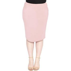 imageWomens Plus Size Soft Stretch MIDI Skirt  Comfortable for Women  XLarge  6XLight Mauve