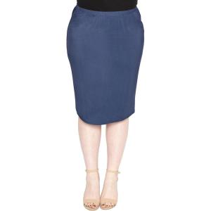 imageWomens Plus Size Soft Stretch MIDI Skirt  Comfortable for Women  XLarge  6XLight Navy