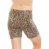 imageSTRETCH IS COMFORT Girls Cotton Biker Shorts  3 Pack  Size 416 Blackbeigebrown Cheetah