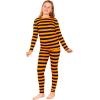 imageSTRETCH IS COMFORT Girls Print Classic Crew Neck Short and Long Sleeves Tee Shirt  Soft Everyday Basic Top  2T16Orange Black Stripes