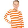 imageSTRETCH IS COMFORT Girls Print Classic Crew Neck Short and Long Sleeves Tee Shirt  Soft Everyday Basic Top  2T16Orange White Stripes