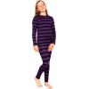 imageSTRETCH IS COMFORT Girls Print Classic Crew Neck Short and Long Sleeves Tee Shirt  Soft Everyday Basic Top  2T16Purple Black Stripes